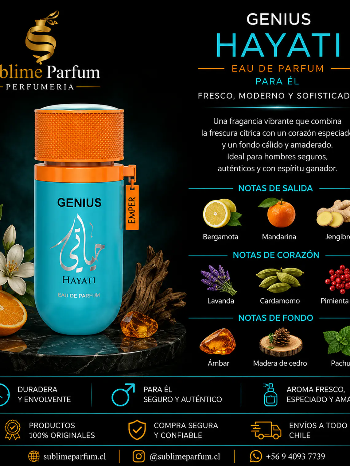 Hayati Emper Genius 100 Ml Edp Hombre 2