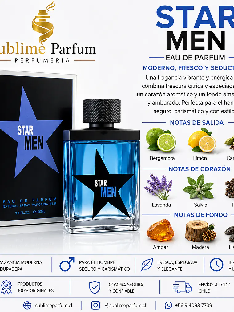 Fragance World Star Men Edp 100ml Hombre 2