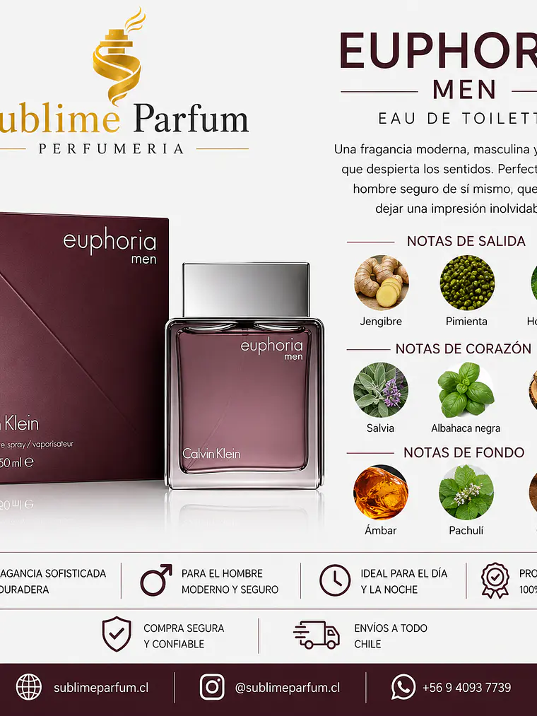 Euphoria Men Calvin Klein Edt 50ml Para Hombre 2