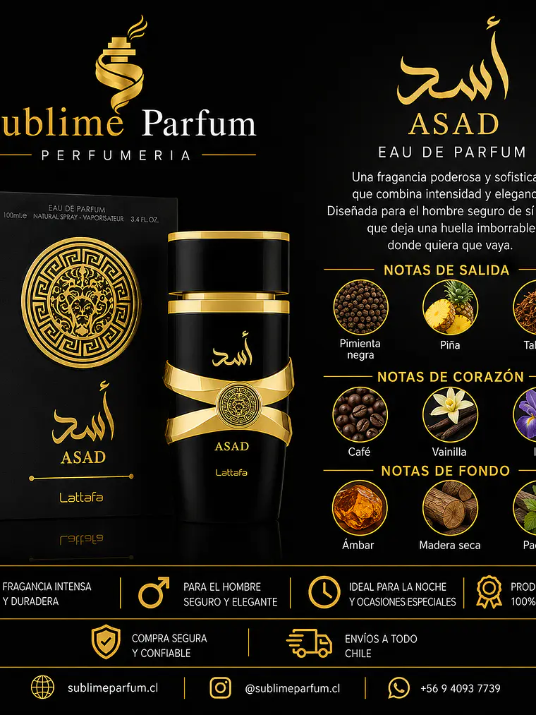 Lataffa Asad Edp 100 Ml Para Hombre 2