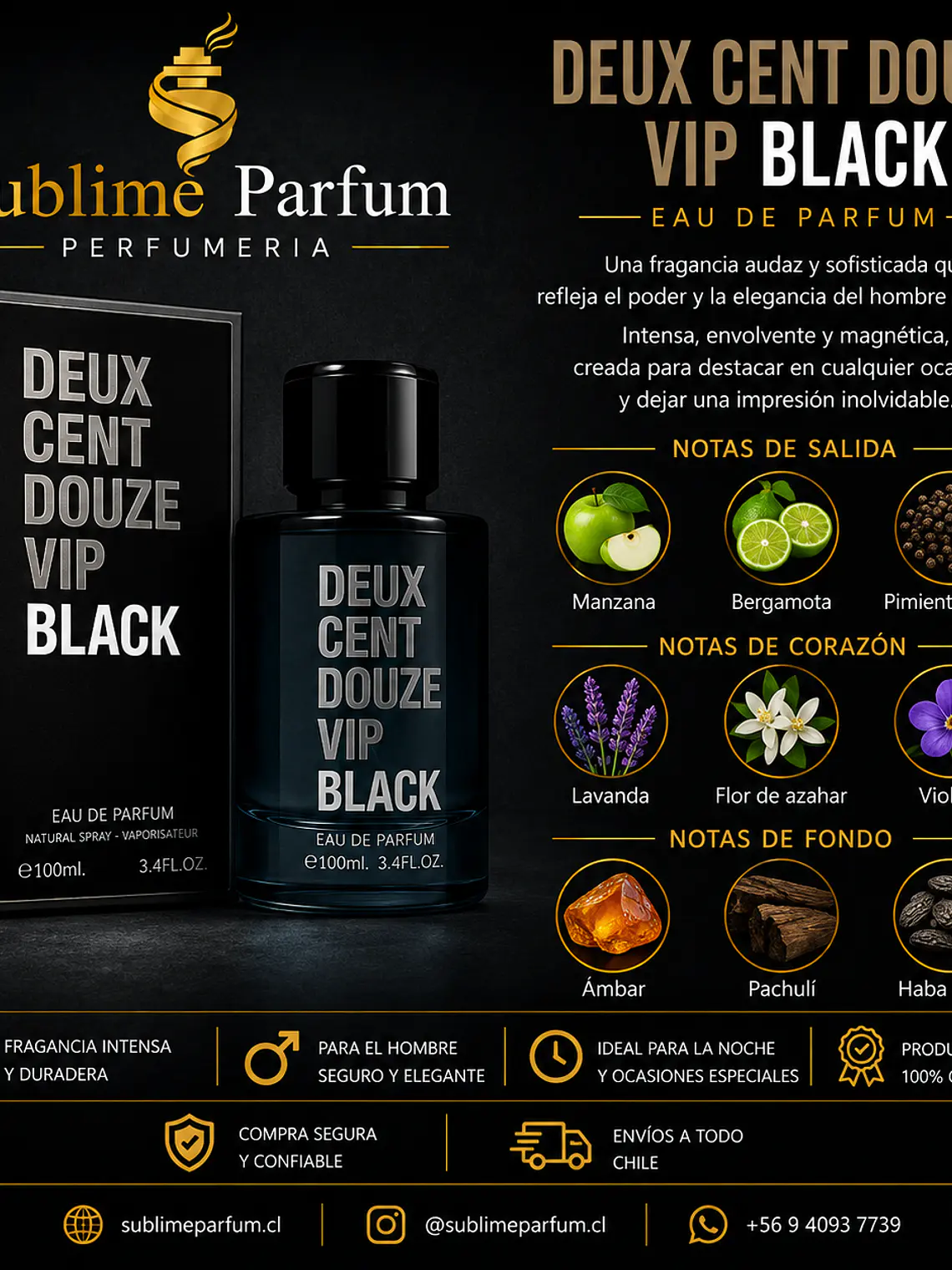 Fragrance World Deux Cent Douze Vip Black 100 Ml 2