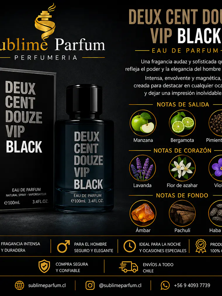 Fragrance World Deux Cent Douze Vip Black 100 Ml 2