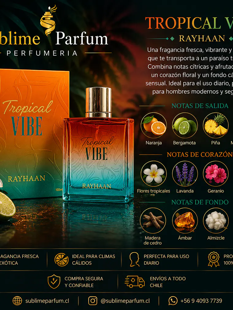 Rayhaan Tropical Vibe Edp 100ml Unisex 2