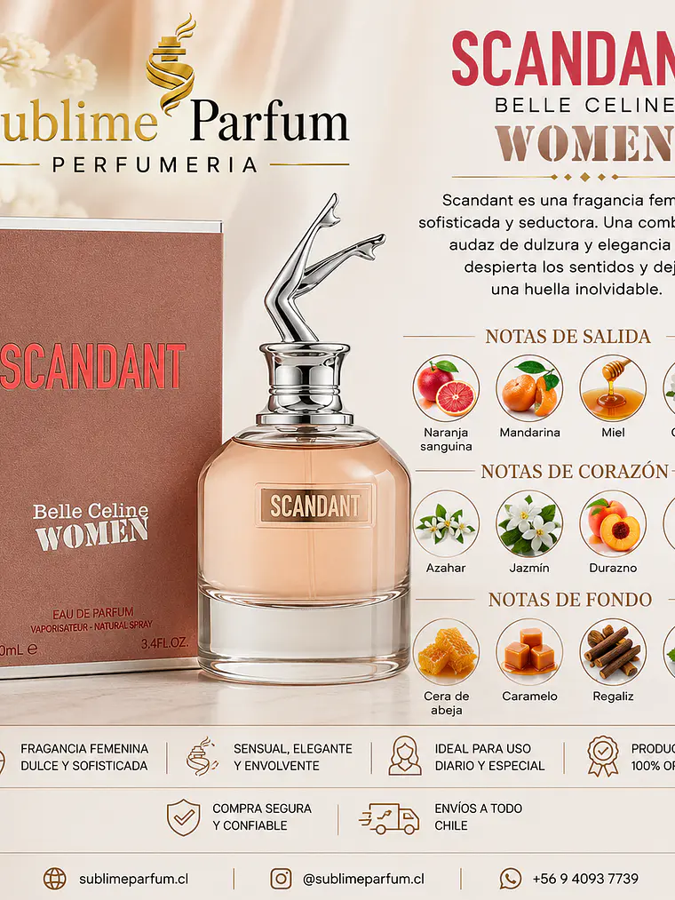 Fragrance world Scandant Belleceline Edp 100 Ml Mujer 2