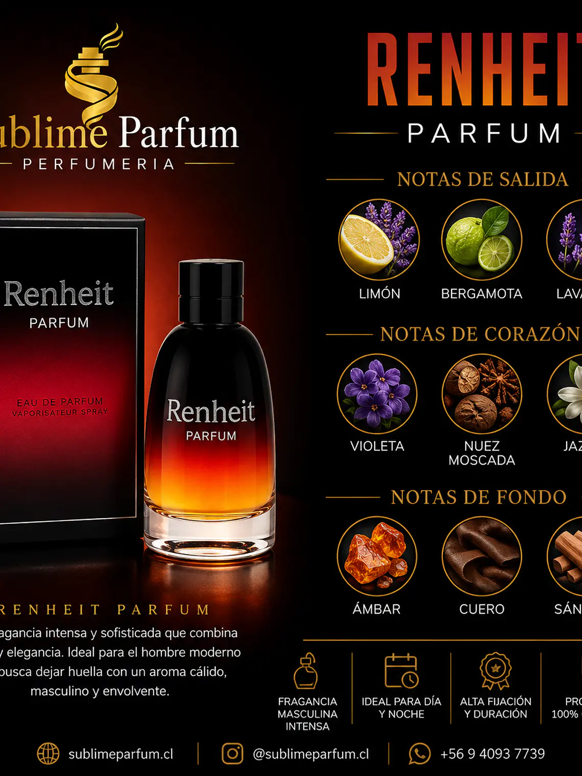 Fragrance World Renheit Edp 100 Ml Hombre 2