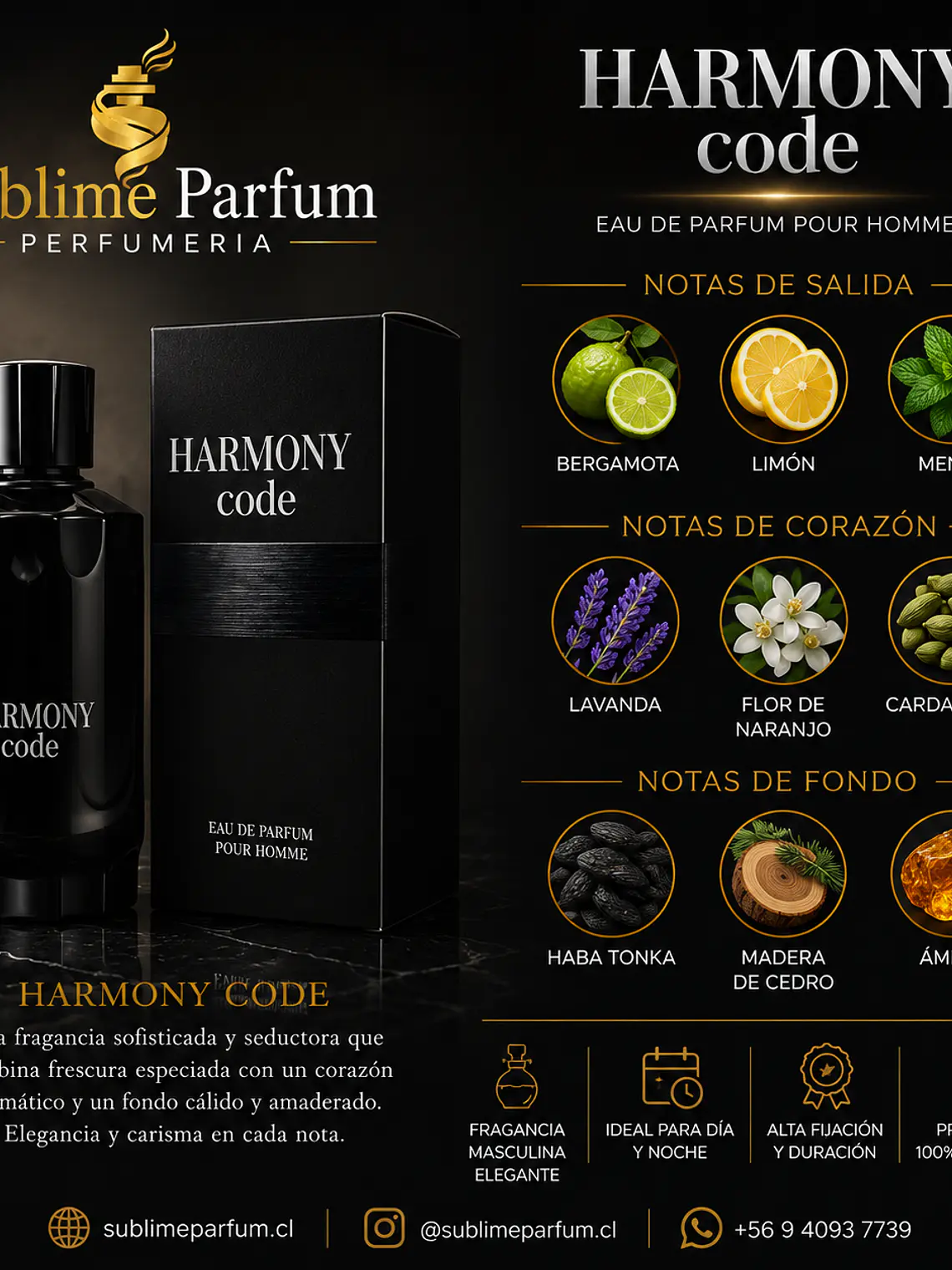 Fragrance World Harmony Code Edp Pour Homme 100 Ml 2
