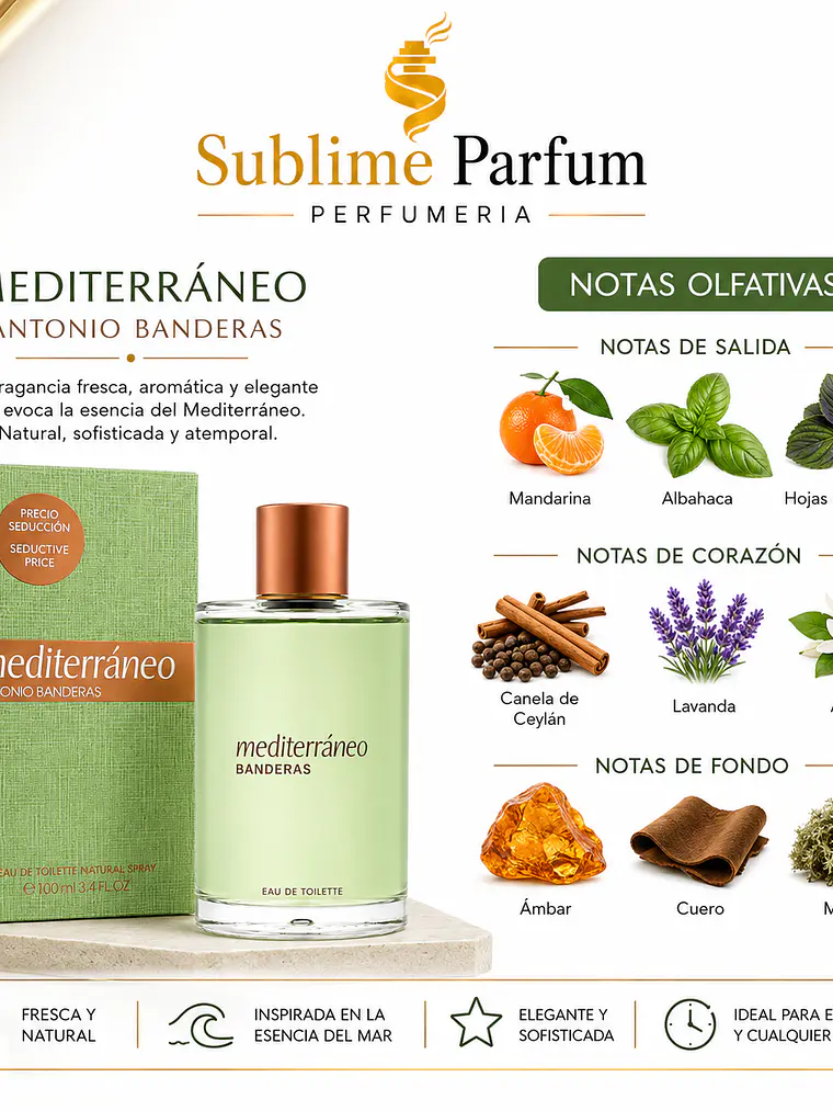Antonio Banderas Mediterráneo Edt 200ml 2