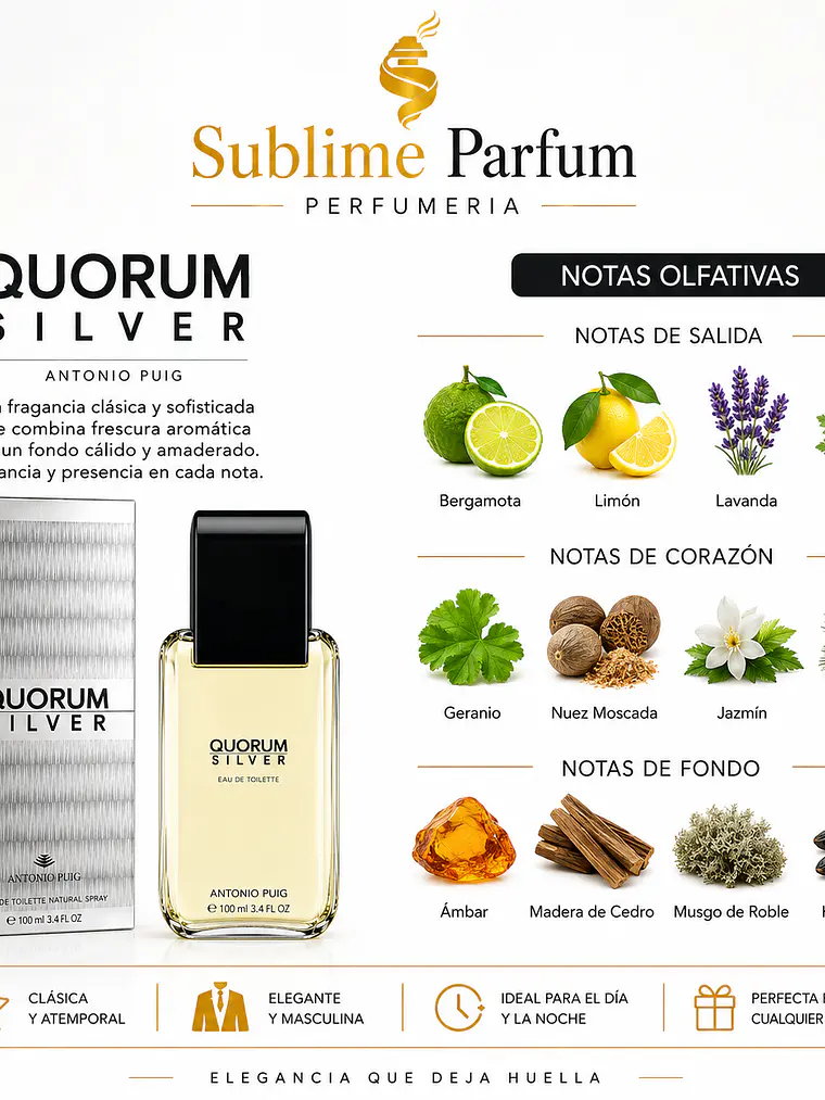 Quorum Silver Antonio Puig Edt 100 ml 2