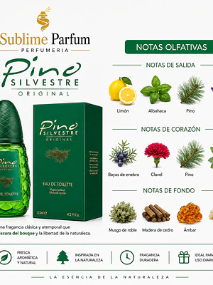 Lino Vidal Pino Silvestre Eau De Toilette Hombre 125ml Spray Amaderado