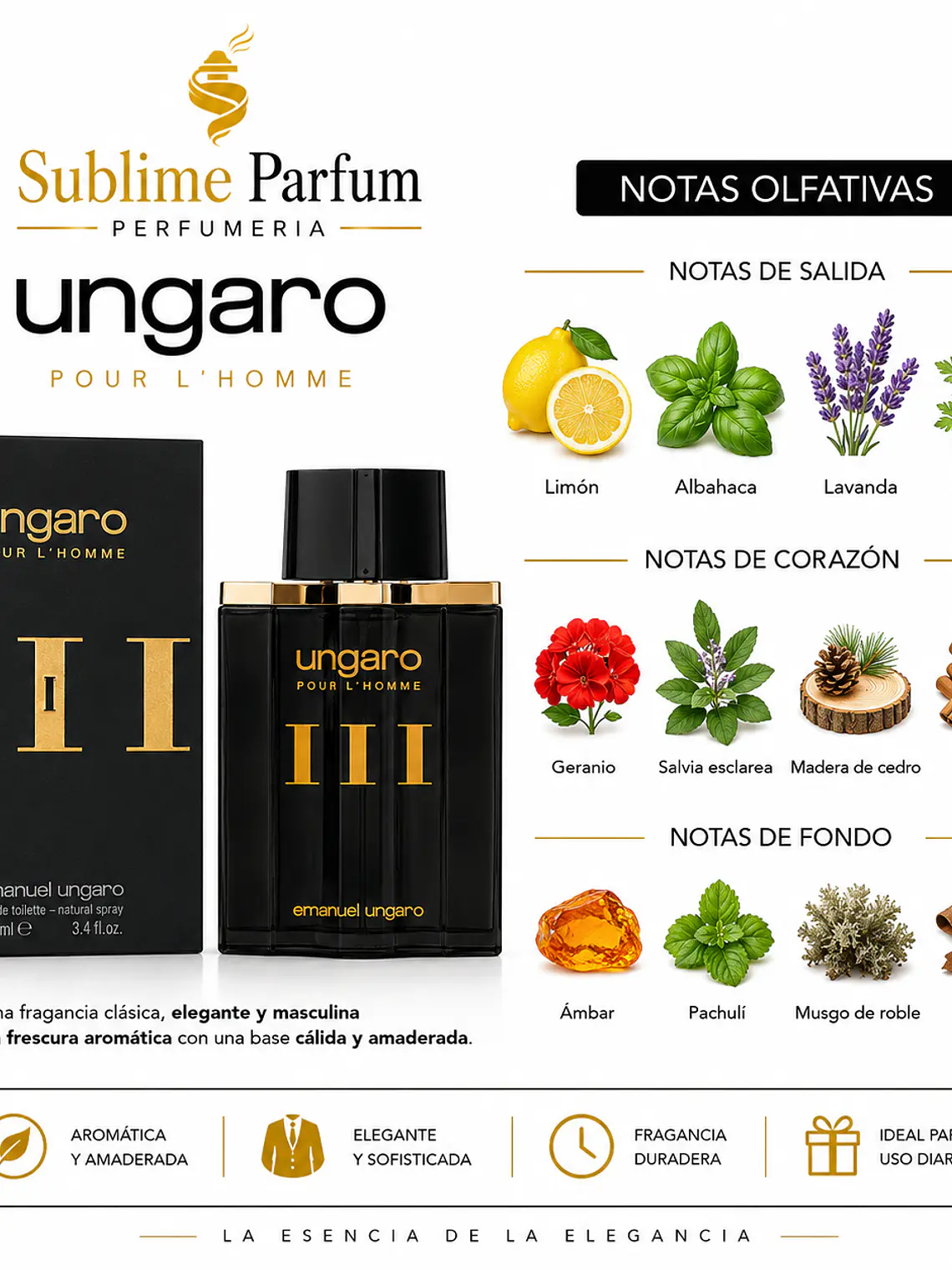 Ungaro Ungaro III Edt 100ml Para Hombre 2