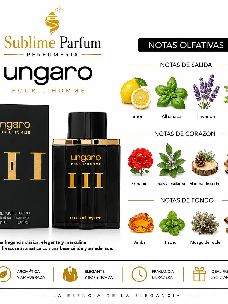 Ungaro Ungaro III Edt 100ml Para Hombre 2