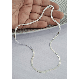 CADENA CINTA 3MM, 40CM PLATA