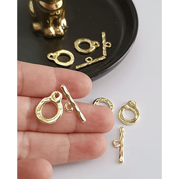 TIMÓN PALITO MARTILLADO 13MM ORO