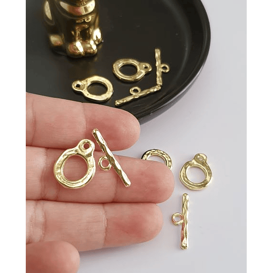 TIMÓN PALITO MARTILLADO 13MM ORO