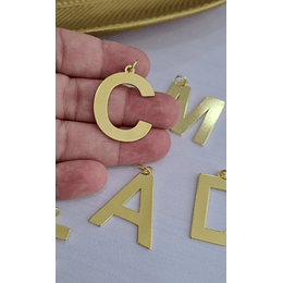 MAXI LETRAS 27MM LISAS ORO