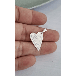 COLGANTE CORAZÓN 20MM PLATA