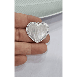 CORAZÓN 27MM PLATA