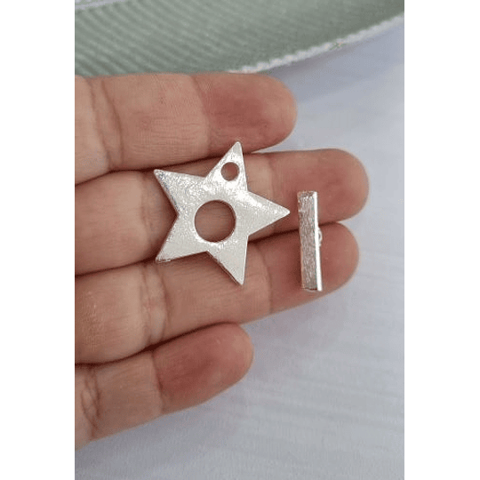 BROCHE ESTRELLA 28MM PLATA