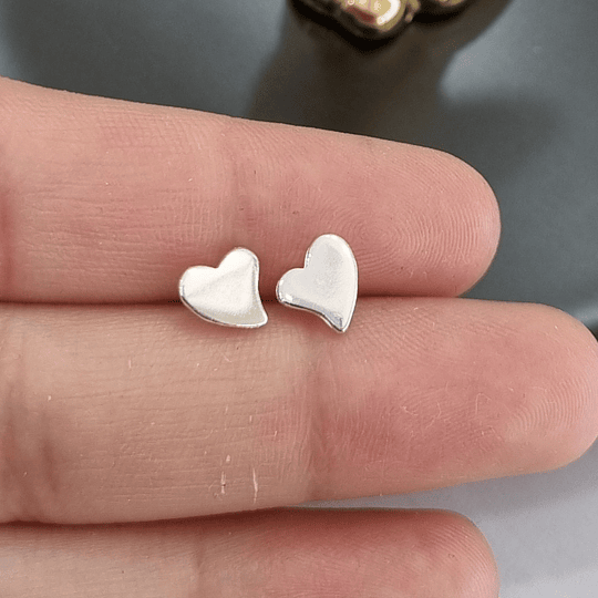 AROS MINI CORAZÓN 7MM PLATA