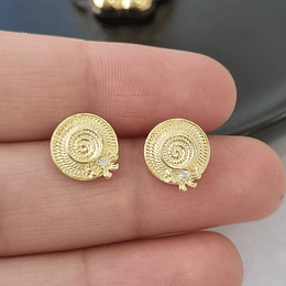 AROS SOMBRERO CON CIRCÓN 11MM ORO