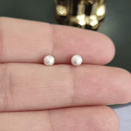 AROS MINI BOLITA SATINADOS 3MM PLATA