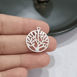 COLGANTE ARBOL DE LA VIDA 22MM PLATA