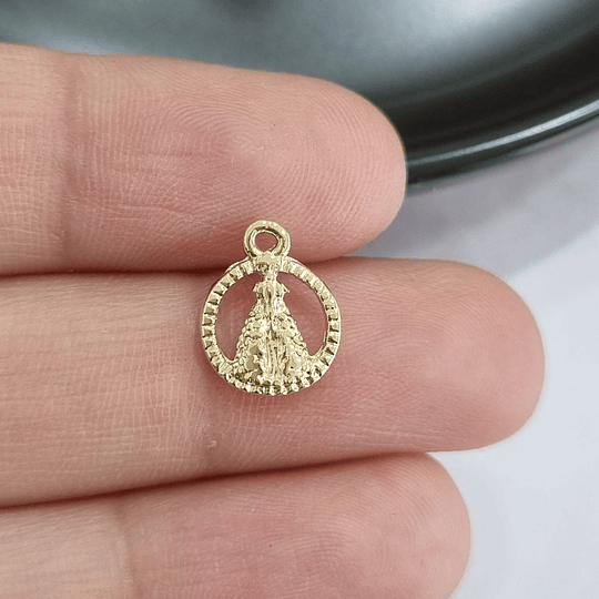 COLGANTE MINI VIRGEN 12MM ORO