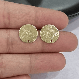 BASE DE AROS CIRCULAR LIJADA 15MM ORO