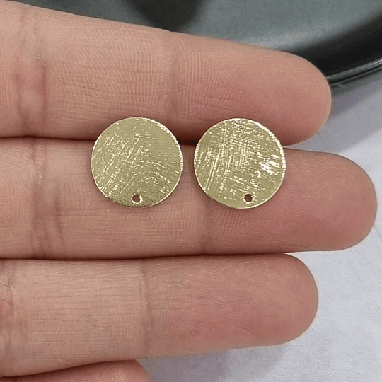 BASE DE AROS CIRCULAR LIJADA 15MM ORO