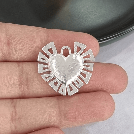 COLGANTE CORAZÓN 25MM PLATA