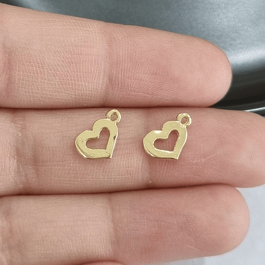 MINI CORAZÓN 9MM ORO