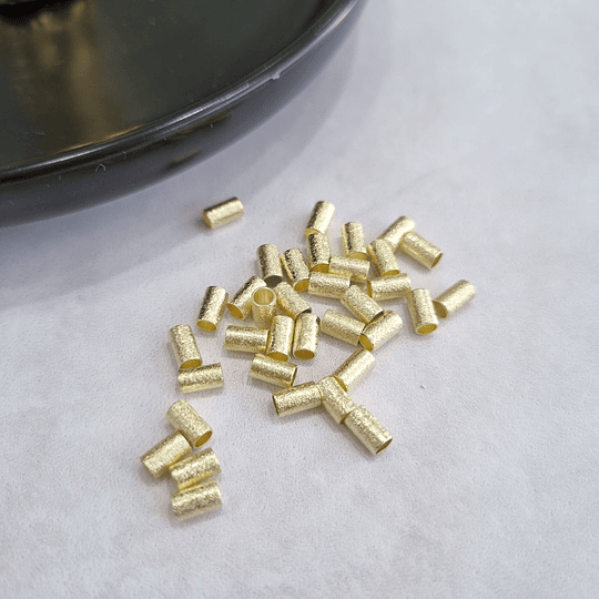 MOSTACILLA TUBO 4MM SATINADA ORO