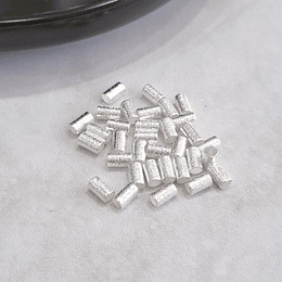 MOSTACILLA TUBO 4MM SATINADA PLATA