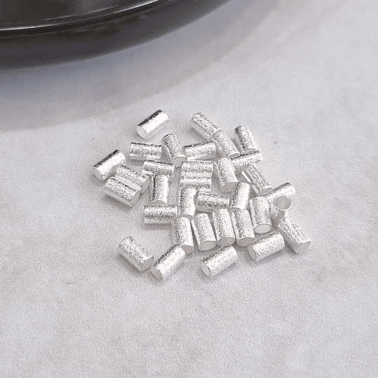 MOSTACILLA TUBO 4MM SATINADA PLATA