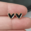 AROS MINI CORAZÓN CON RESINA ORO