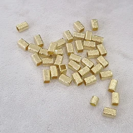 MOSTACILLA RECTANGULAR SATINADA 3MM ORO