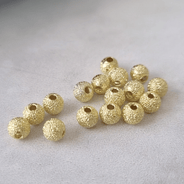 BALINES 4MM SATINADOS POR GRAMO ORO