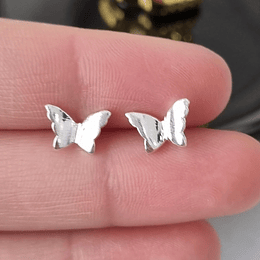 AROS MARIPOSA PLATA