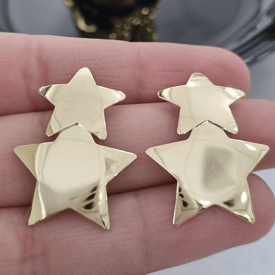 AROS PLACA DOBLE ESTRELLA ORO