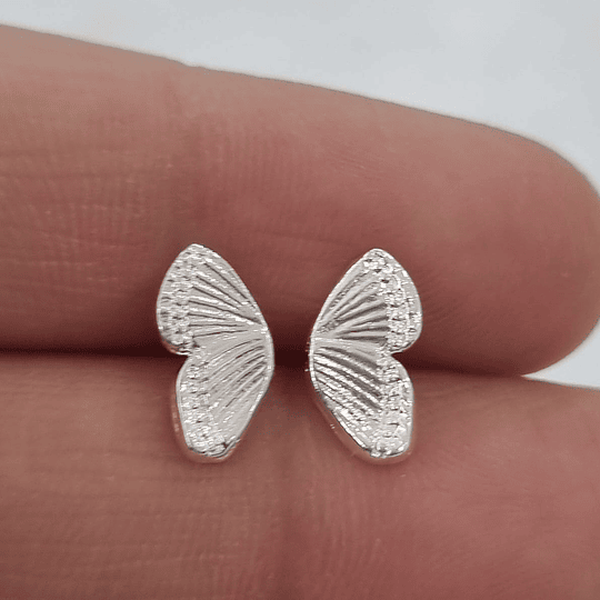 AROS ALAS DE MARIPOSA PLATA