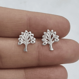 AROS ÁRBOL CON CIRCÓN 11MM PLATA