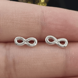 AROS MINI INFINITO BASE ALPACA ENCHAPE PLATA