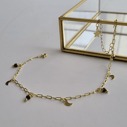 TOBILLERA CON LUNAS 24CM ORO