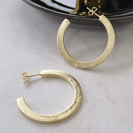 ARGOLLAS SATINADAS 29MM ORO