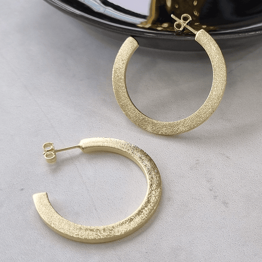 ARGOLLAS SATINADAS 29MM ORO