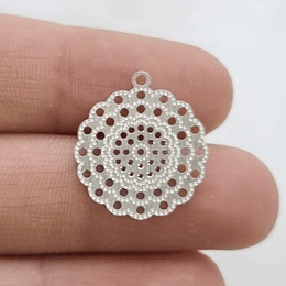 MANDALA 15MM PLATA 