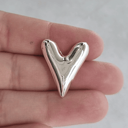 COLGANTE CORAZÓN 24MM PLATA