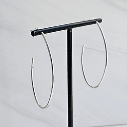 MAXI ARGOLLAS FINAS OVALADAS PLATA