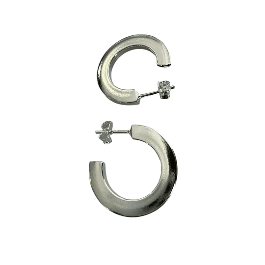 ARGOLLAS LISAS 20MM PLATA