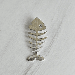 COLGANTE PEZ 32MM PLATA